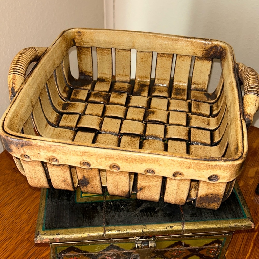 Mud Duck Pottery Woven Basket